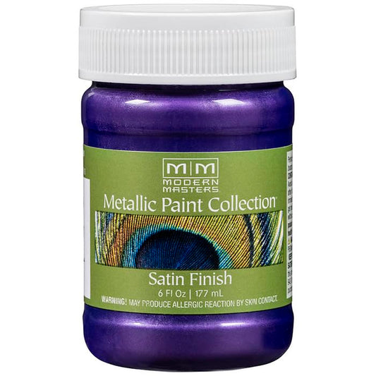 Rust-Oleum Modern Masters Metallic Paint Satin Finish – 6 oz, 32 oz, 1 Gallon – Multiple Colors Available
