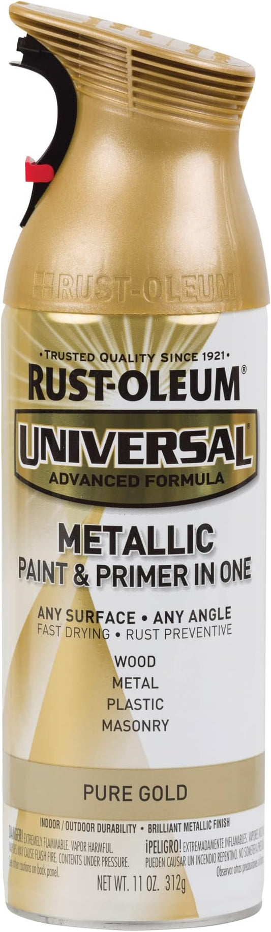 Rust-Oleum 245221 Universal All Surface Spray Paint, 11 oz – Metallic & Matte Finishes, Multiple Colors
