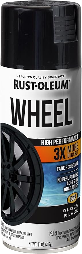 Rust-Oleum 368076 High Performance Wheel Spray Paint, 11 oz – Multiple Finishes Available
