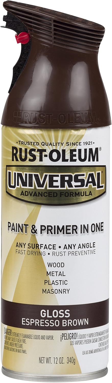 Rust-Oleum 245215 Universal All Surface Spray Paint, 12 oz – Gloss, Flat, Satin, Matte Finishes, Multiple Colors