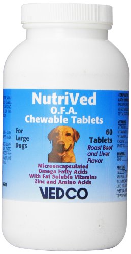 Vedco NutriVed O.F.A. Chewable Tablets for Large Dogs – 60 Count