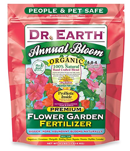 Dr. Earth 705P Organic 6 Flower Garden Fertilizer in Poly Bag, 4-Pound