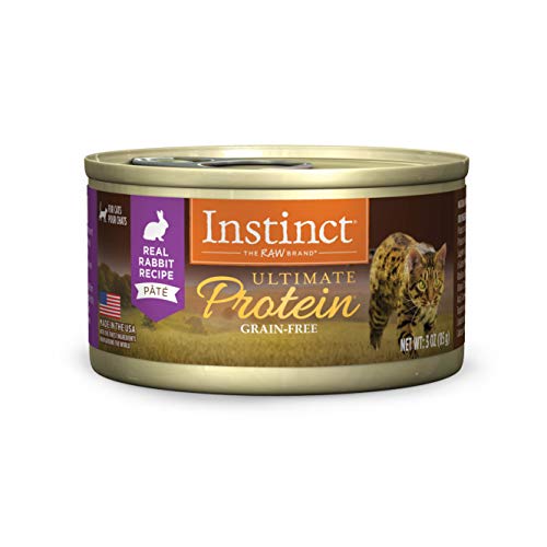 Instinct Ultimate Protein Grain Free Real Rabbit Recipe Natural Wet Canned Cat Food, 3 oz. Cans (Case of 24)