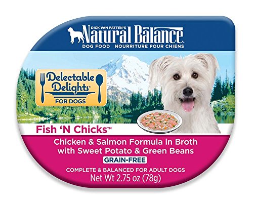 Natural Balance 24Ea/2.75 Oz 24 Count Delectable Delights Fish 'N Chicks In Broth Dog Food, One Size