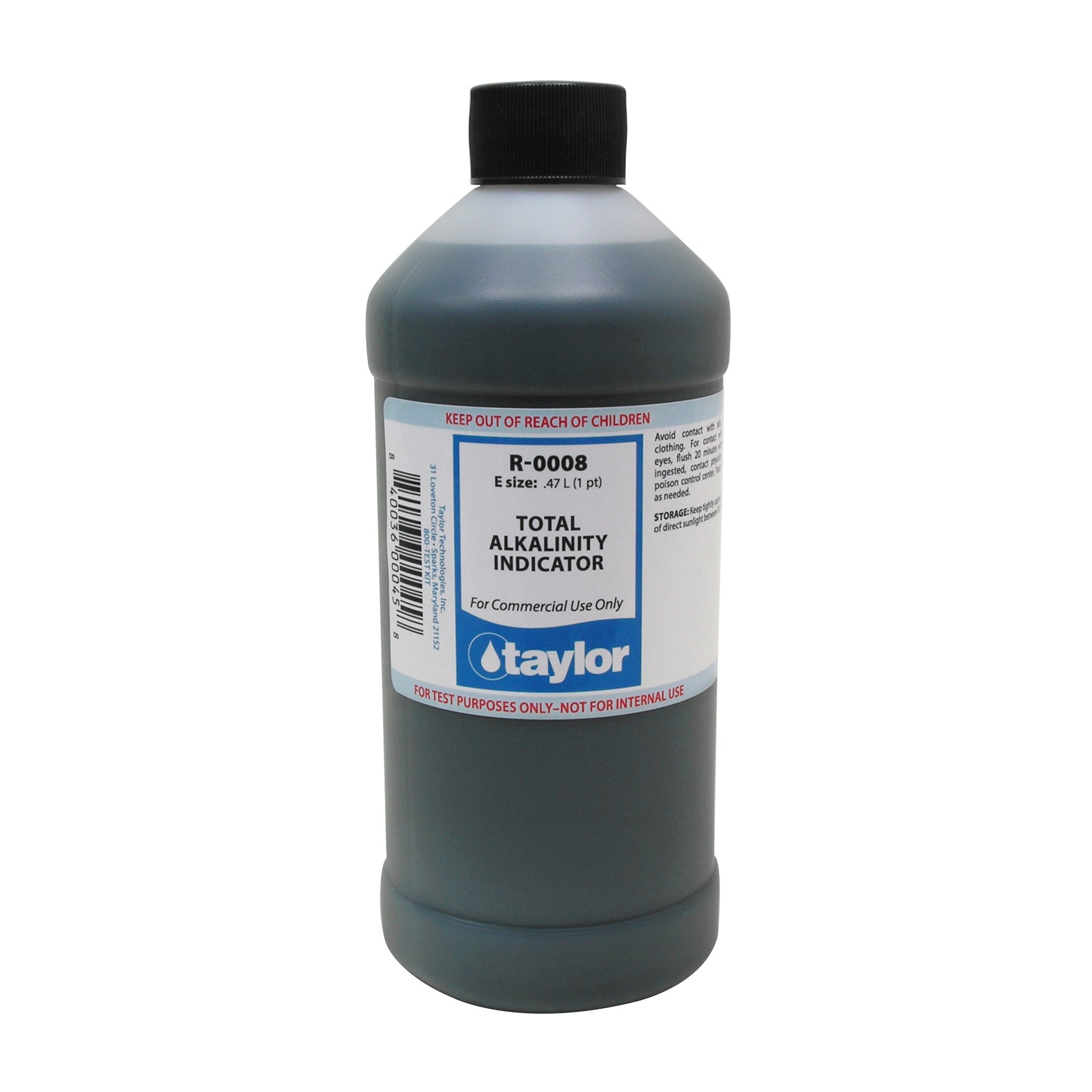 Taylor Technologies R-0008-E Total Alkalinity Indicator - 16 oz