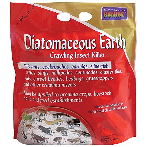 Bonide Products 121 037321001218 Diatomaceous Earth, 5 lbs, Ready to Use Crawling Bug/Roach Killer