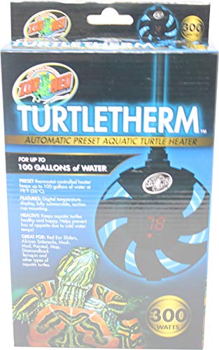 Zoo Med Turtletherm Automatic Preset Aquatic Turtle Heater, 300 Watt, Up to 100 Gallons