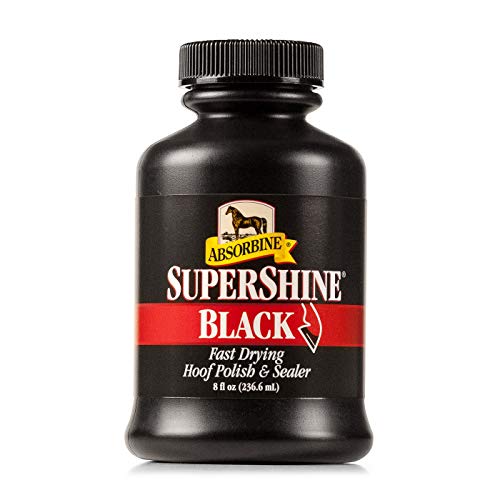 Absorbine SuperShine Hoof Polish & Sealer – Black, 8 oz