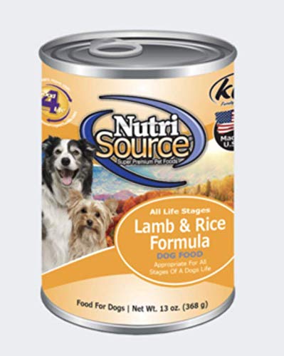 NutriSource Grain Free Lamb Meal Formula Wet Dog Food – 13 oz