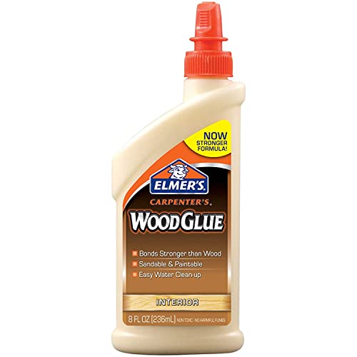 Elmer's E7010 Carpenter's Wood Glue, Interior, 8 Ounces , Tan