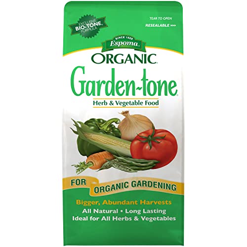 Espoma Organic Garden-Tone 3-4-4 Organic Fertilizer for Cool & Warm Season Vegetables and Herbs. Grow an Abundant Harvest of Nutritious and Flavorful Vegetables – 4 lb. Bag.