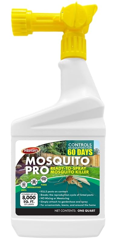 Mosquito PRO Ready to Spray Mosquito Killer, Kills Mosquitoes, Flies and Ticks, Long Lasting Control Outdoors 32oz