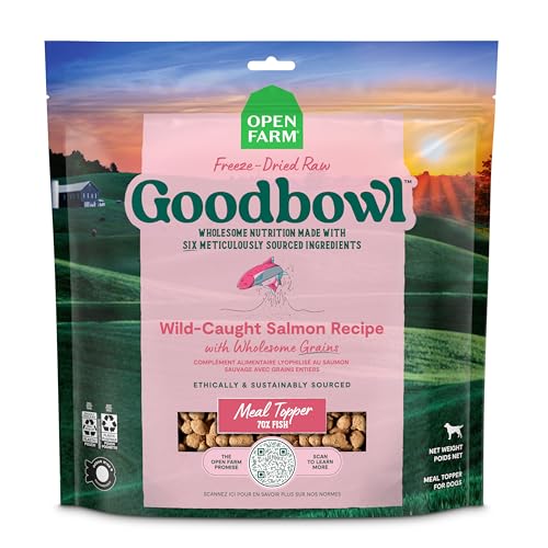 Open Farm Goodbowl Freeze Dried Morsels – Wild-Caught Salmon & Wholesome Grains Recipe 46oz