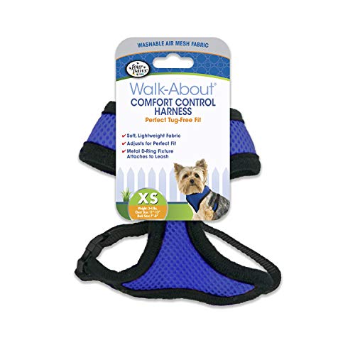 Four Paws Comfort Control Dog Harness – Blue, X-Small