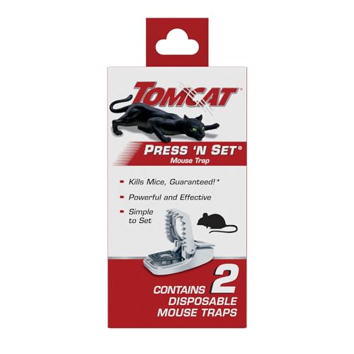 Tomcat Press 'N Set Mouse Trap for Indoor & Outdoor Use – 2 Pack