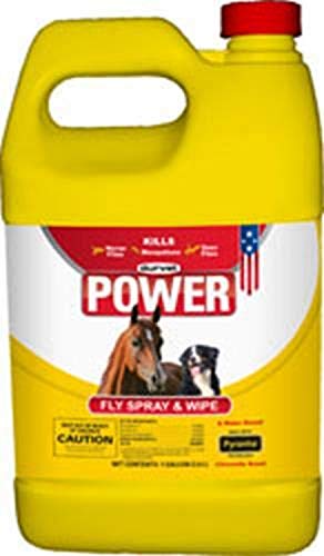 Durvet Power Fly Spray & Wipe for Horses – 1 Gallon