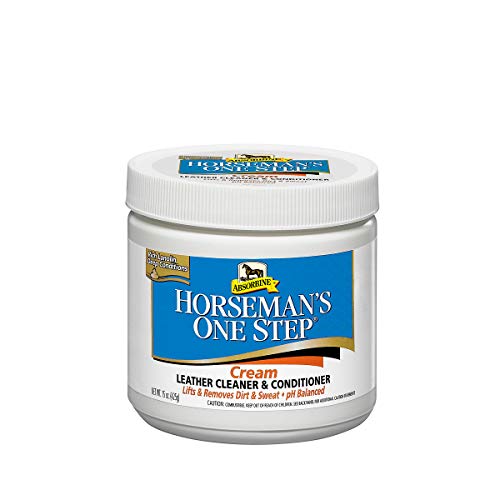 Horseman’S One Step Leather Care Products –Leather Cleaner & Conditioner – Vinyl/Leather Conditioner Cream Treatment – Clean & Protect – Restore & Prevent Dryness, 15 oz