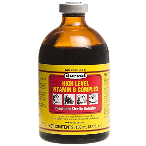 Durvet High Level Vitamin B Complex Injectable Farming Livestock Care ...