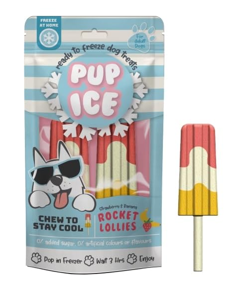 Ethical Pet Rocket Lollies Yogurt, Strawberry & Banana Frozen Dog Treat