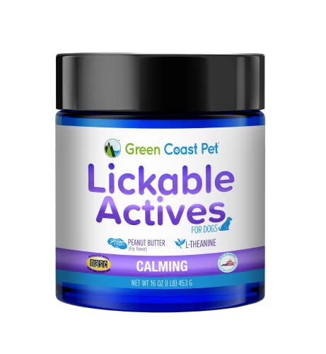 Green Coast Pet Lickable Actives (Calming) Supplement for Dogs, 16 oz.