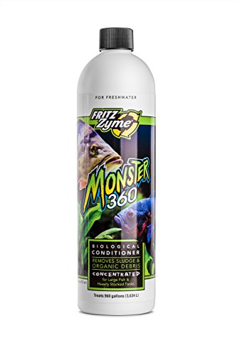 Fritz Aquatics 75016 FritzZyme Monster 360 Concentrated Biological Conditioner for Fresh Water Aquariums, 16-Ounce