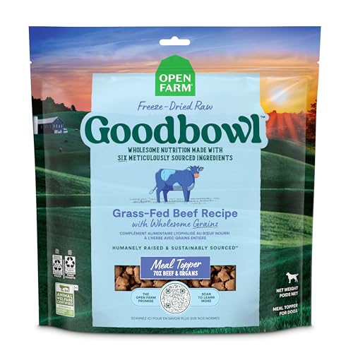 Open Farm Goodbowl Freeze Dried Morsels – Grass-Fed Beef & Wholesome Grains Recipe 23oz