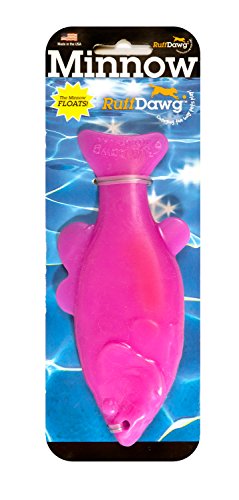 Ruff Dawg Minnow Floating Rubber Dog Toy Assorted Neon Colors