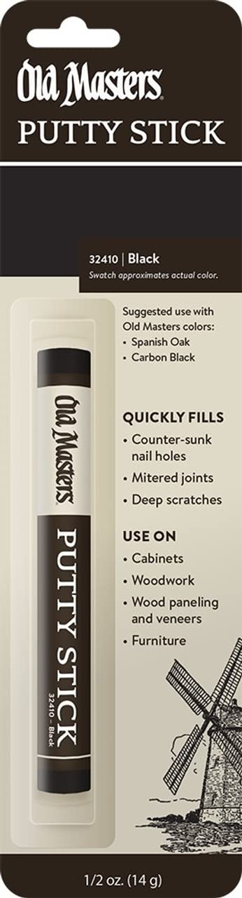 Old Masters 32410 Black Perfect Match Putty Stick