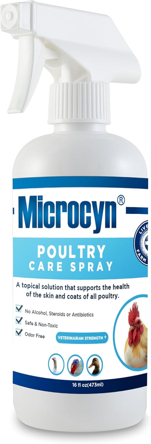 Poultry Vet Quality Care Spray for Chickens & Other Poultry – Supports Healing of Minor Wounds & Irritated Skin – 16 oz
