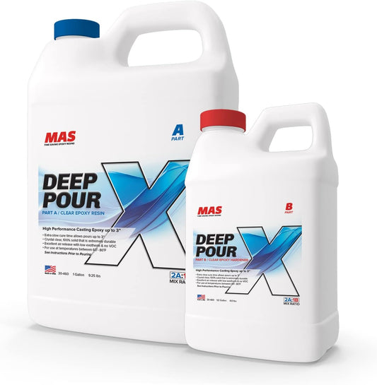 MAS Deep Pour X Epoxy Resin Kit – 1.5 Gallon for Casting & River Tables