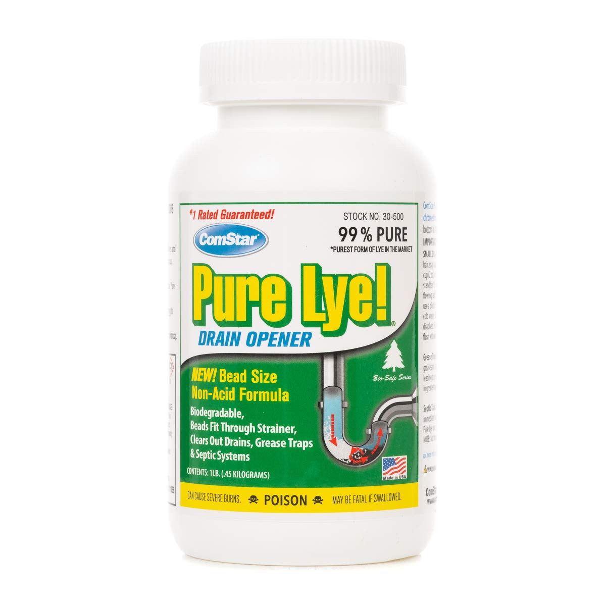 ComStar Pure Lye 99% Sodium Hydroxide Beads
