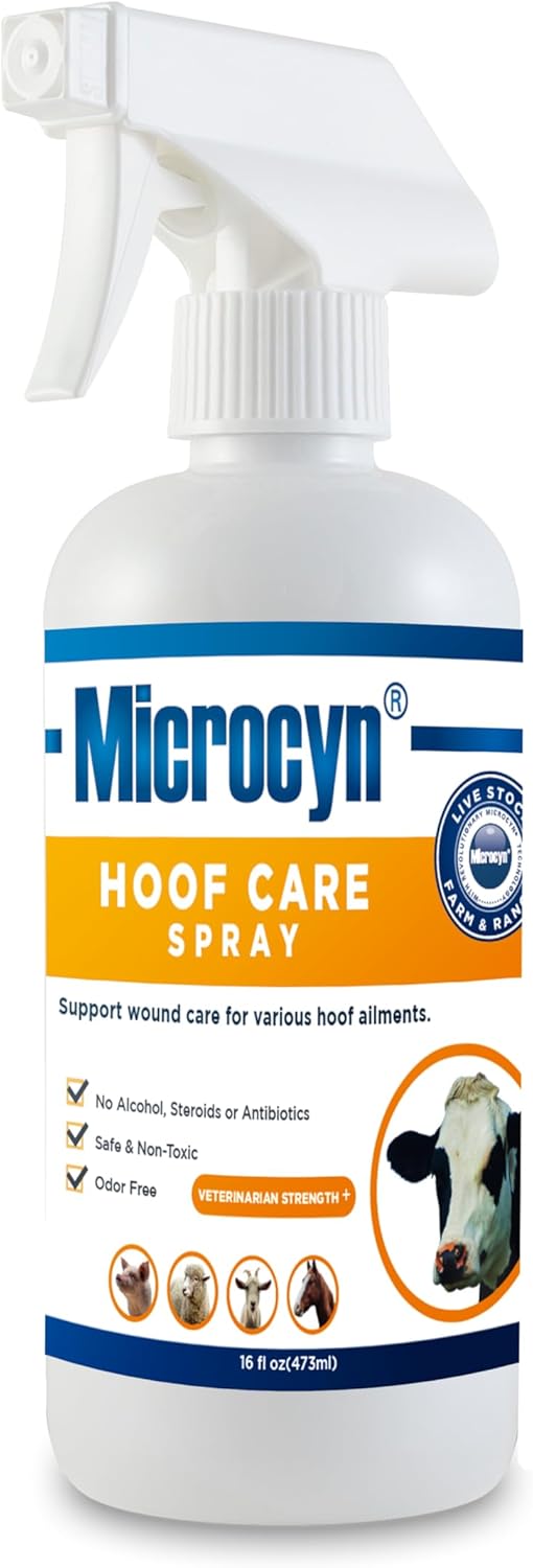 Hoof Care Spray for Livestock – Supports Healthy Hooves and Promotes Natural Hoof Growth – 16 oz