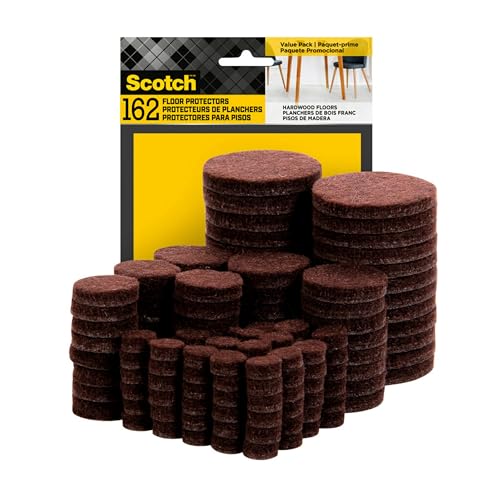 Scotch Felt Furniture Pads – Beige, 162 Pieces
