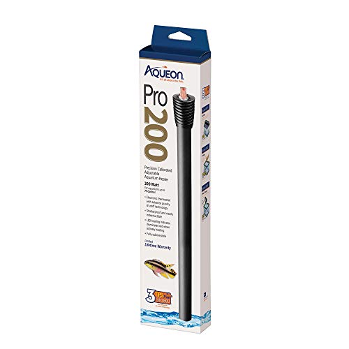 Aqueon 100532086 Pro Series Aquarium Heater, Black, 200W