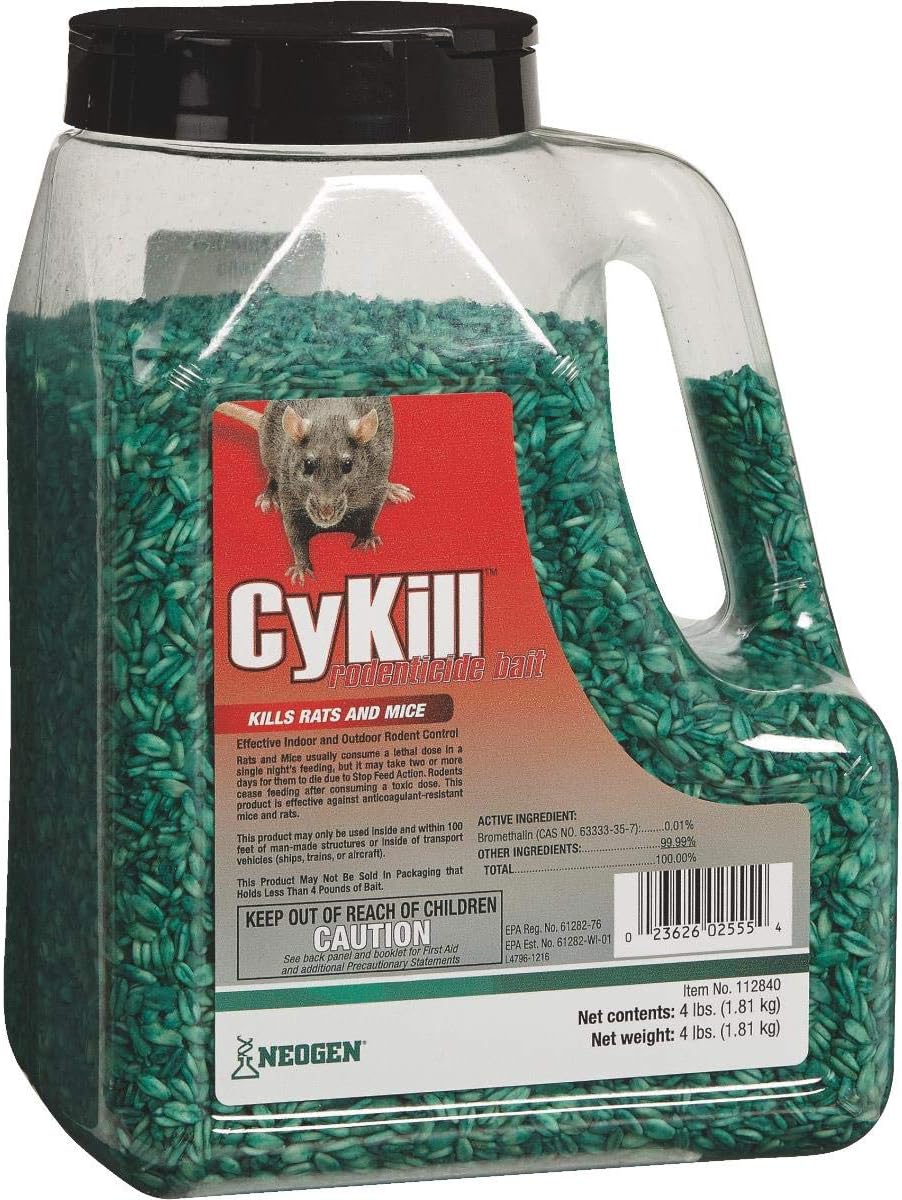 Neogen CyKill Bromethalin Rodenticide Bait – 4 lb Jug