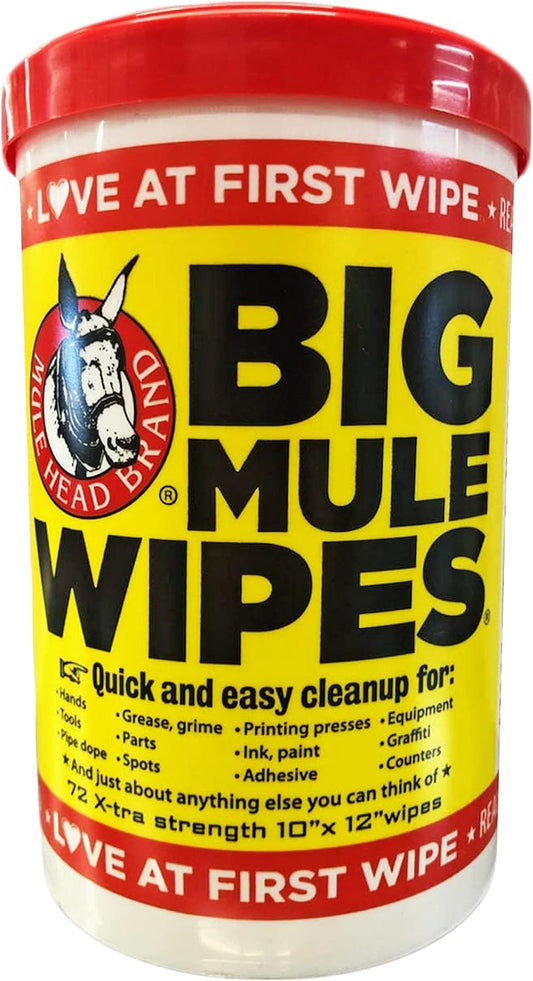 Mule Head Brand Big Mule Wipes MHPBMW6