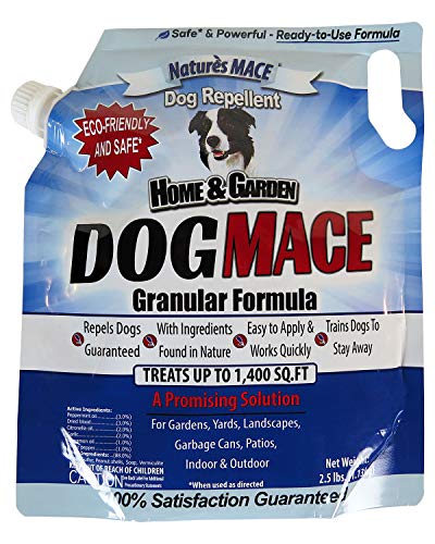 Nature’s MACE Dog Repellent 2.5LB / Treats 1,400 Sq. Ft. / Keep Dogs Out of Your Lawn and Garden / Train Your Dogs to Stay Out of Bushes / Safe to use Around Children & Plants