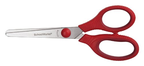 Fiskars SchoolWorks Squishgrip Blunt-Tip Kids Scissors – 5 in