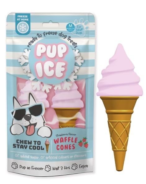 Ethical Pet Waffle Cone Strawberry Frozen Dog Treat