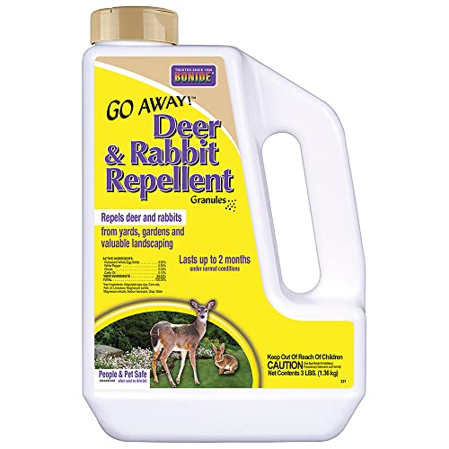 Bonide Go Away Deer & Rabbit Repellent Granules – 3 lb