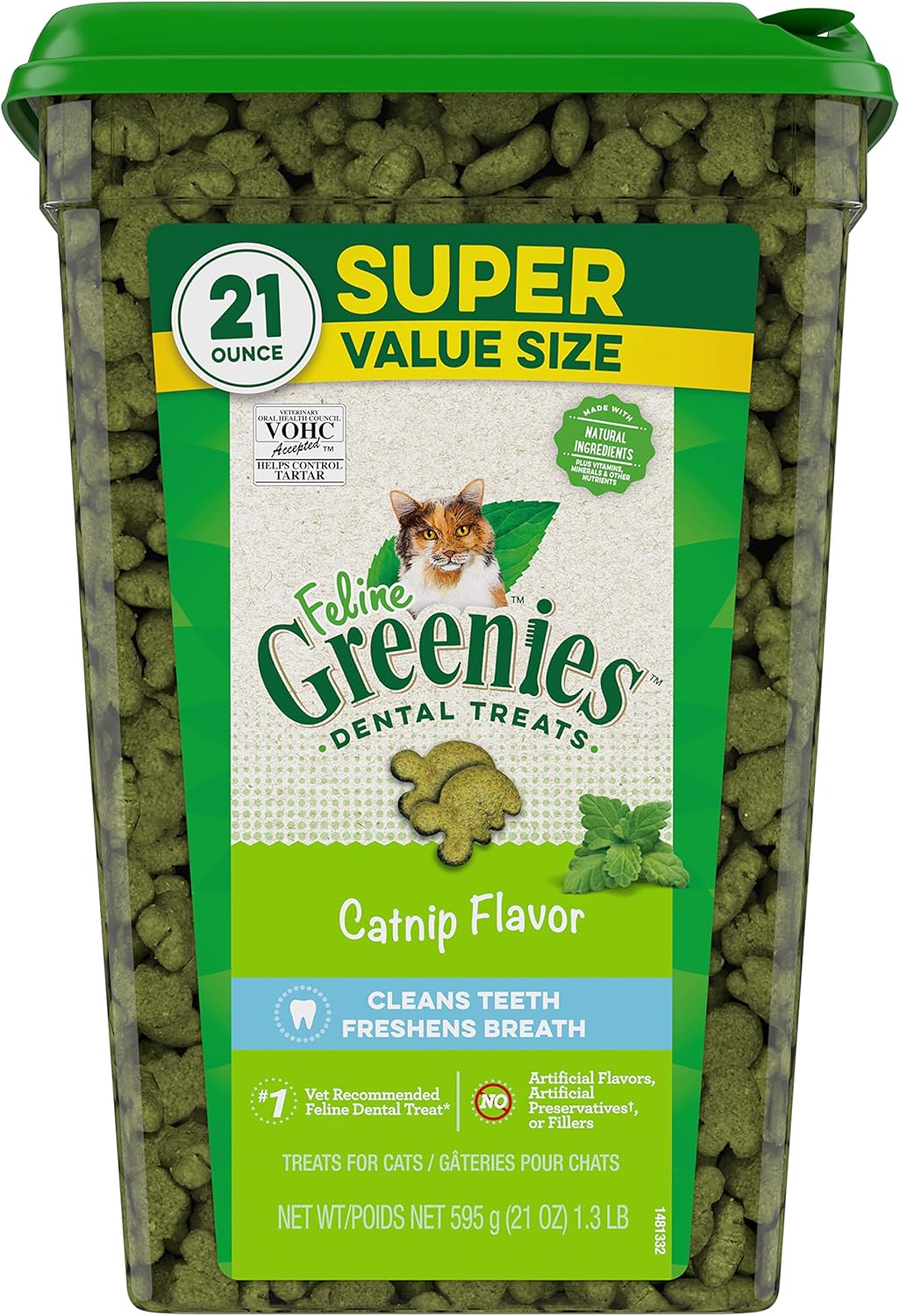 Greenies Feline Dental Treats – 21 oz Tub – image 3