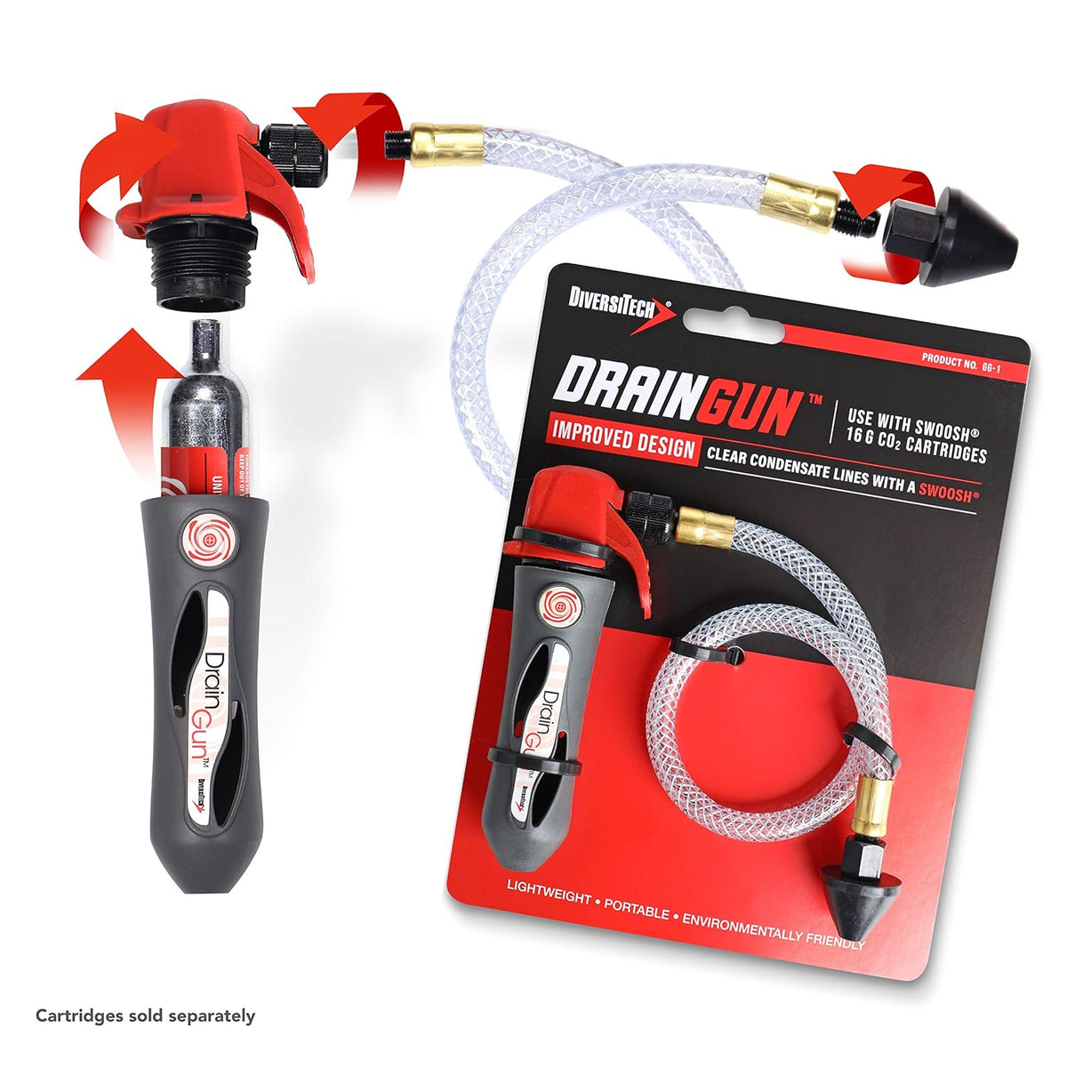 DiversiTech GG-1 A/C Drain Gun with Flexible Hose