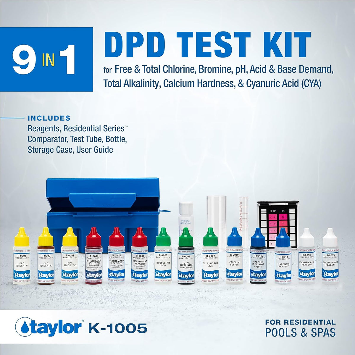 Taylor K-1005 DPD 9-in-1 Pool & Spa Test Kit – image 2