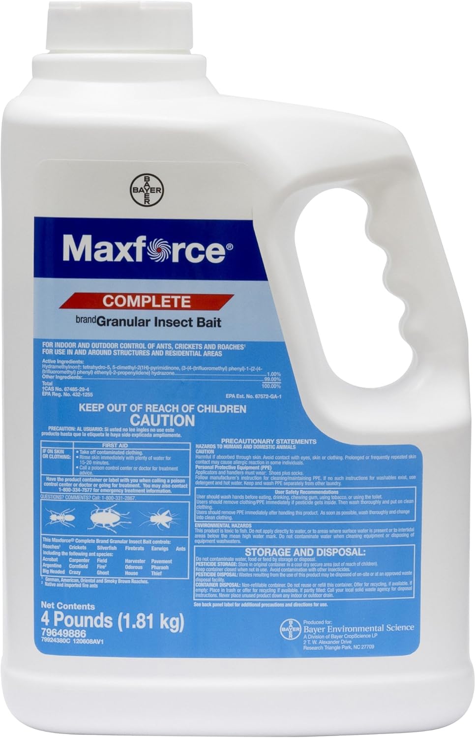 Envu Maxforce Complete Granular Insect Bait – 4 lb