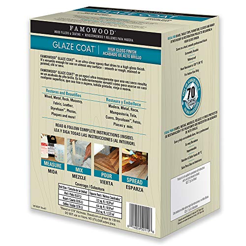 FamoWood Glaze Coat Kit – Clear, 1 Gallon – image 2