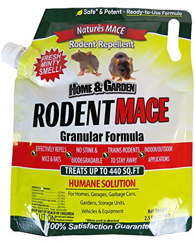 Nature’s MACE Rodent Repellent 2.5lb / Covers 440 Sq. Ft. / Repel Mice & Rats / Keep Mice, Rats & Rodents Out of Home, Garage, Attic, and Crawl Space / Safe to use Around Children & Pets