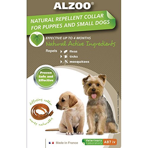 ALZOO Natural Repellent Flea & Tick Collar for Dogs 1-oz box 1-count