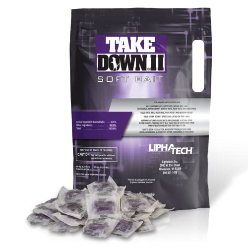 LIPHA TECH 31111 Takedown II Soft Mouse Bait, Purple