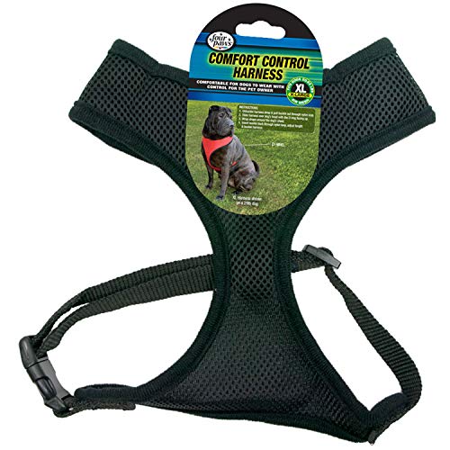 Four Paws Comfort Control Dog Harness – Black, X-Large
