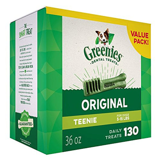 GREENIES Original TEENIE Dog Dental Chews - 36 Ounces 130 Treats